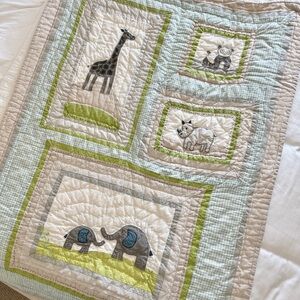 Pottery Barn Kids Animal-Themed Quilted Baby Blanket